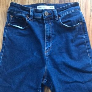 ASOS DARK BLUE HIGH WAISTED DENIM JEANS